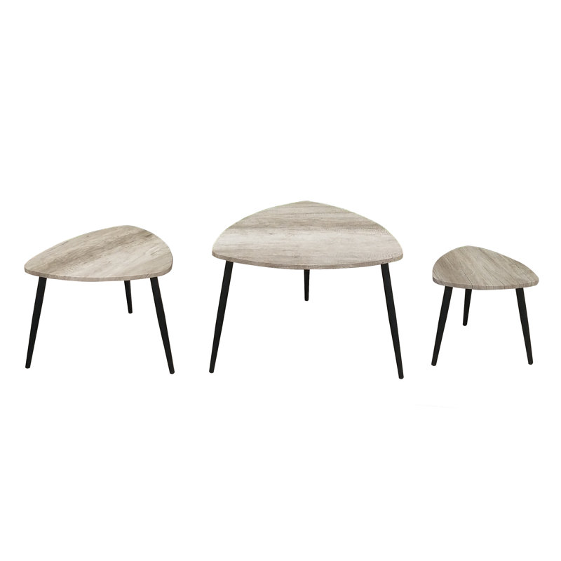Kensley Three Leg Coffee Table, Light Wood