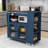 Rolling Kitchen Island with Extended Table, Kitchen Island with LED Light, Power Outlets and Storage-1316368942