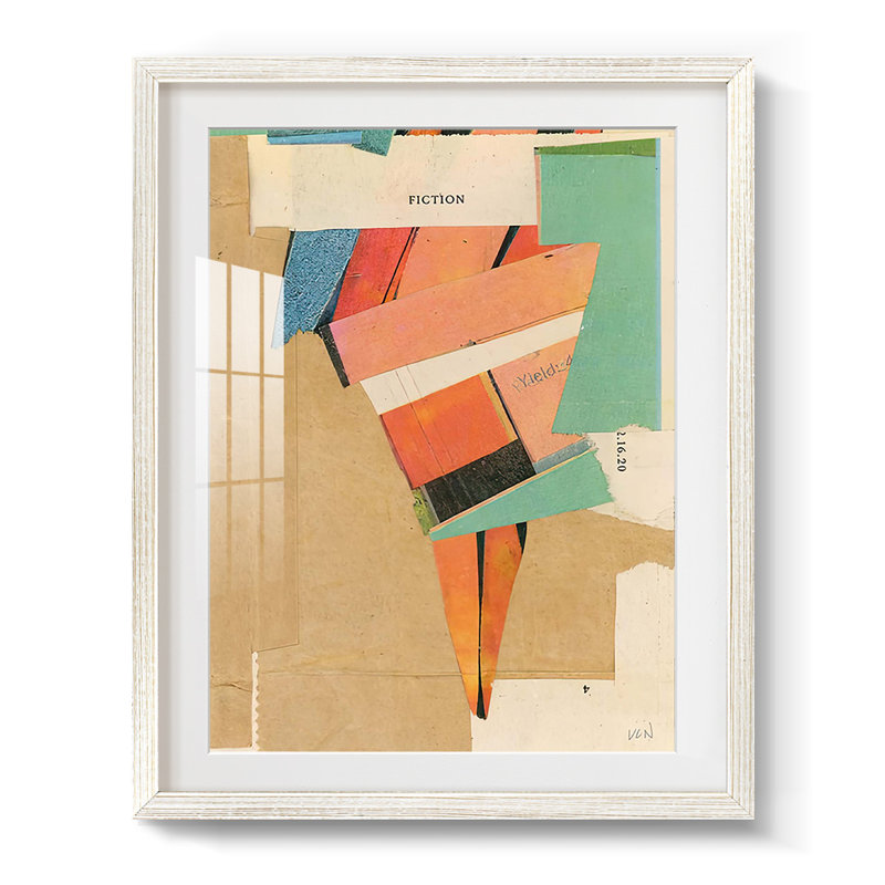 The Funnel I -Framed Print, 25.5" H x 17.5" W, White