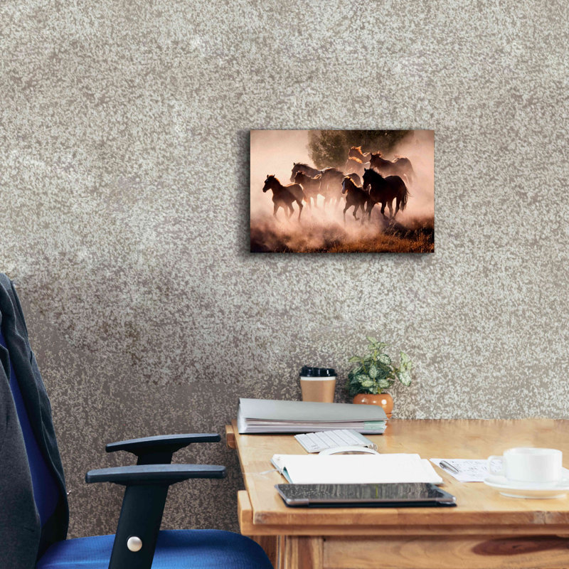 "Chevaux", par Lisa Dearing, estampe numérique sur toile, H 12 po x l 18 po x P 0,75 po