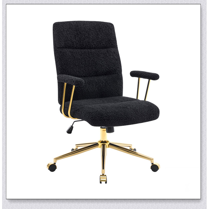 Chaise de bureau Textu Boucle, Noir