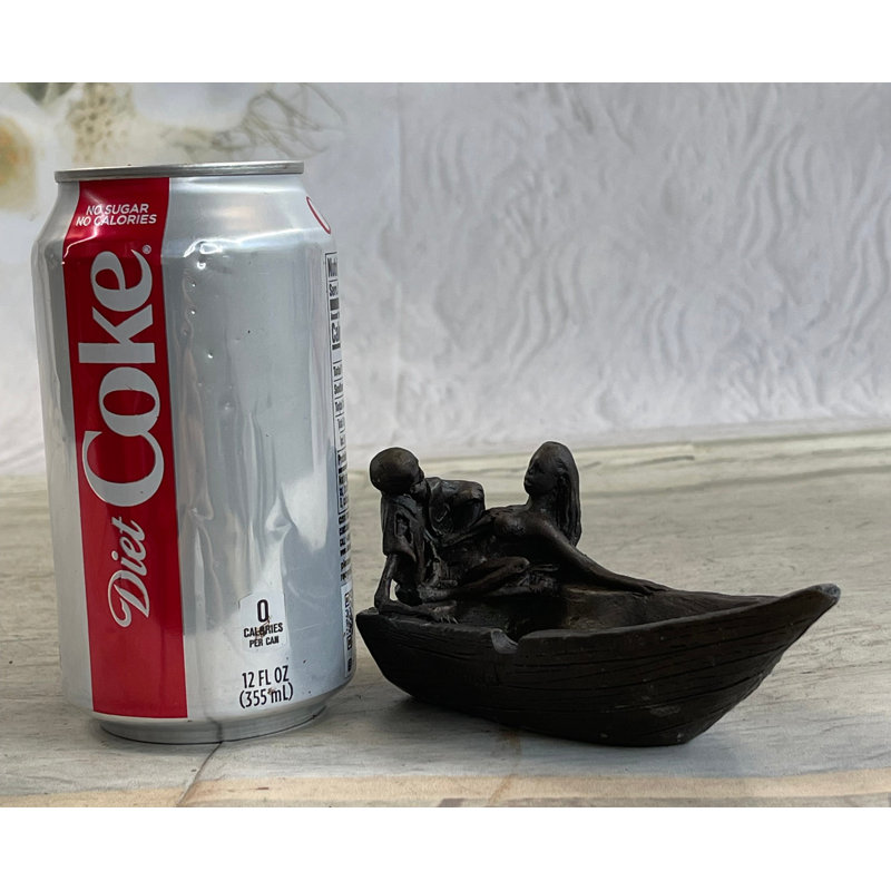 Art féminin, sculpture de cendrier bronze