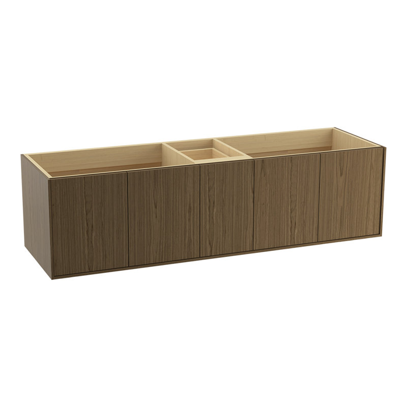 Base de meuble-lavabo Jute® 72 po avec 4 portes et 1 tiroir, Noyer lin