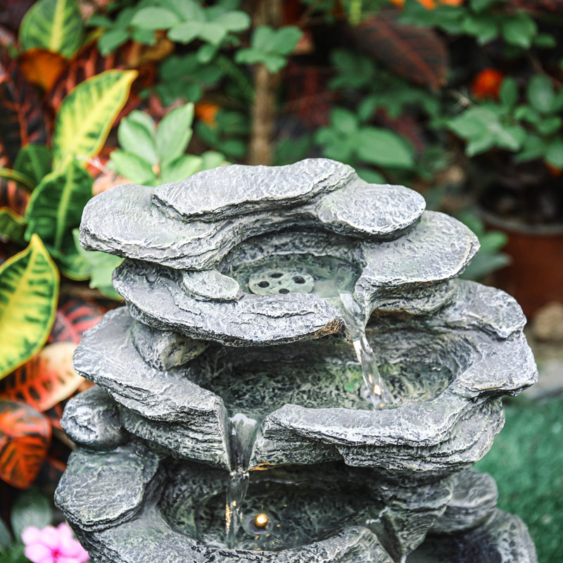 Rock Fountain with Lights