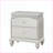 Transitional Platinum 2-Drawer Nightstand with Storage