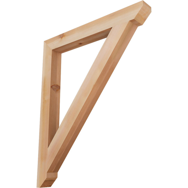 Support traditionnel en bois rustique à lattes, Cèdre rouge, H 44 po x l 3,5 po x P 36 po