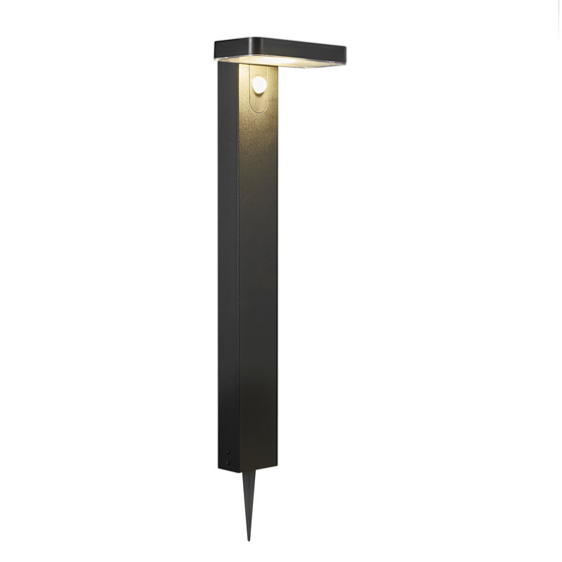 Rica Black Solar Powered Metal Pathway Light
