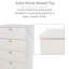 5 Drawer Narrow Chest, White Wax Finish
