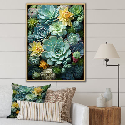 Jeliyah " Green Succulents Serenity Garden III "