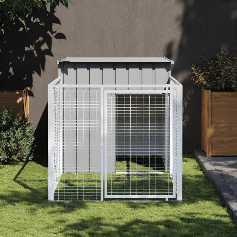 Niche pour chien Drayson, Gris clair, H 43,3 po x l 43,3 po x P 79,1 po