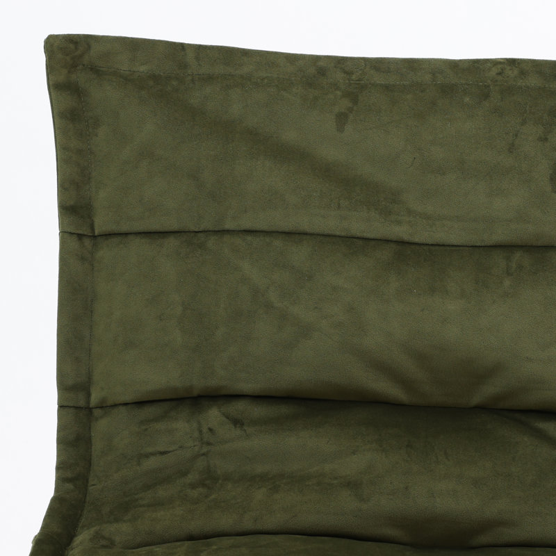 Bean Bag Bazaar Dolce Velvet Lounger Bean Bag, Olive Green