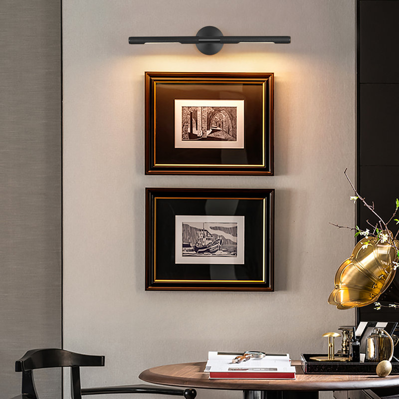 Matte Black 30'' Dimmable LED Rotatable Wall Sconce