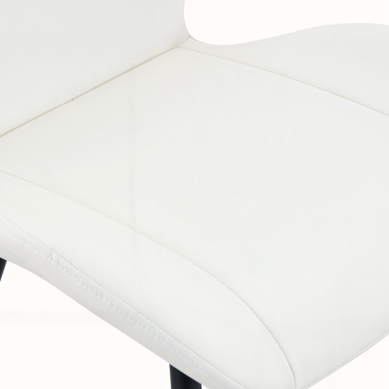 Ensemble de 4 chaises de salle à manger avec poignée intégrée, Blanc