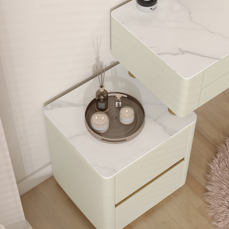 Hokku Designs Edorta Vanity Desk with Mirror & Lights