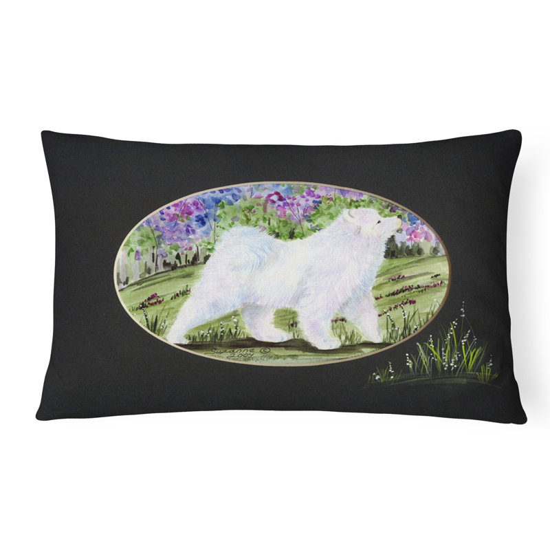 Samoyed Outdoor Reversible Throw Pillow