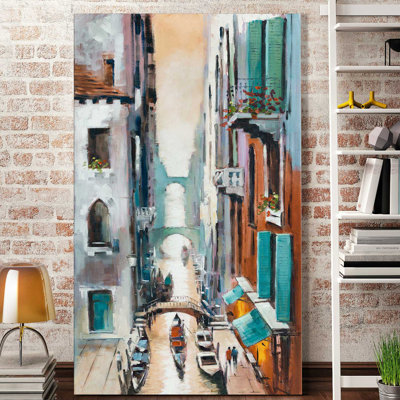 «Canal View I», reproduction de peinture acrylique