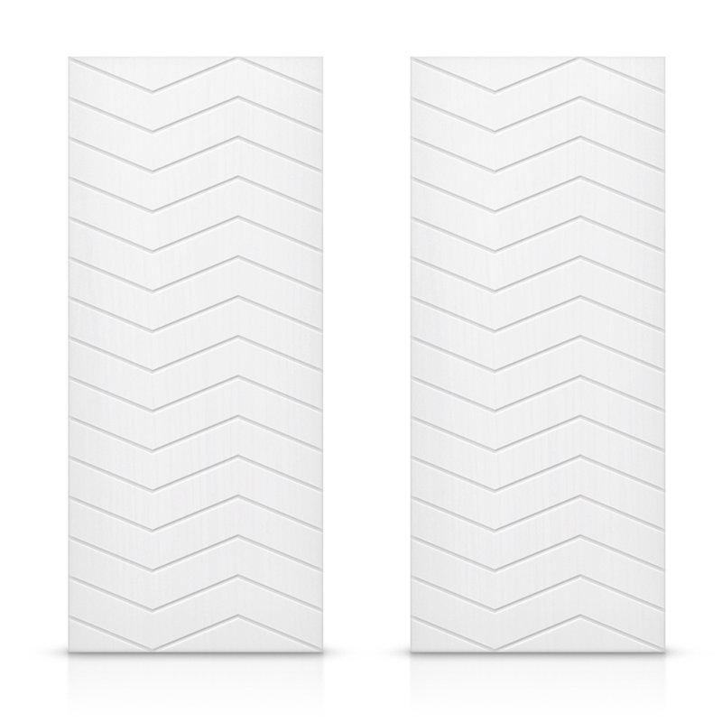 Portes de placard coulissantes à panneaux, Blanc, 60 po x 80 po