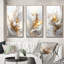 «Fractal Gold Sphere On White», 3 pièces sur toile-1209207594-1209207595