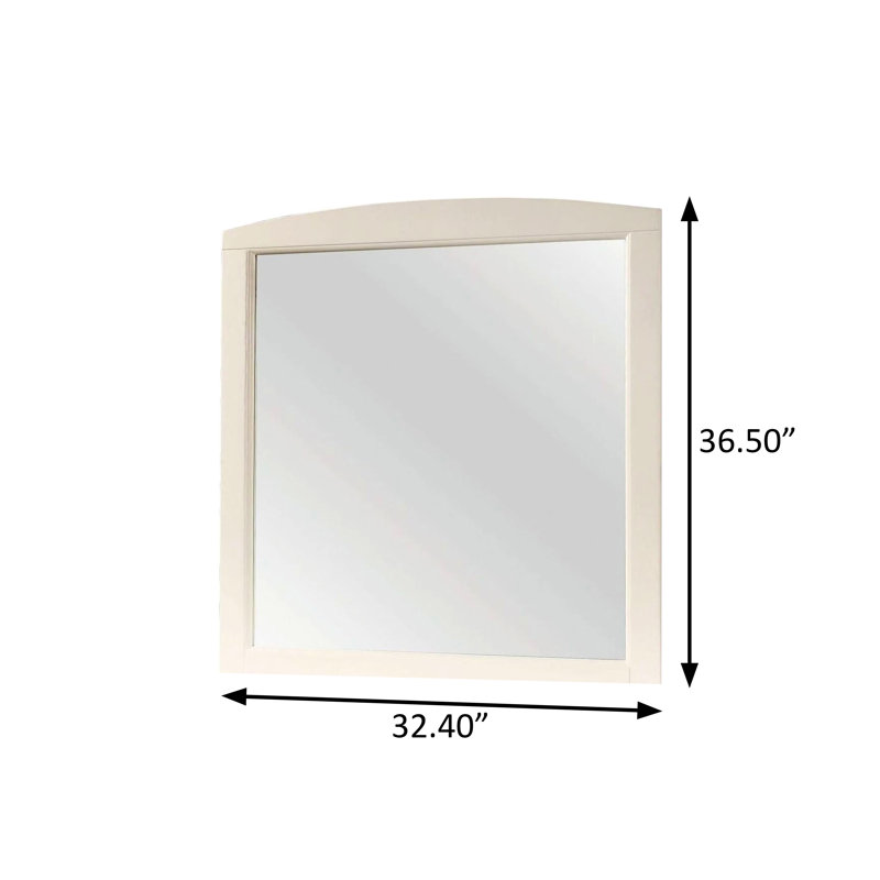 Miroir transitionnel l 32,4 po, blanc, Blanc
