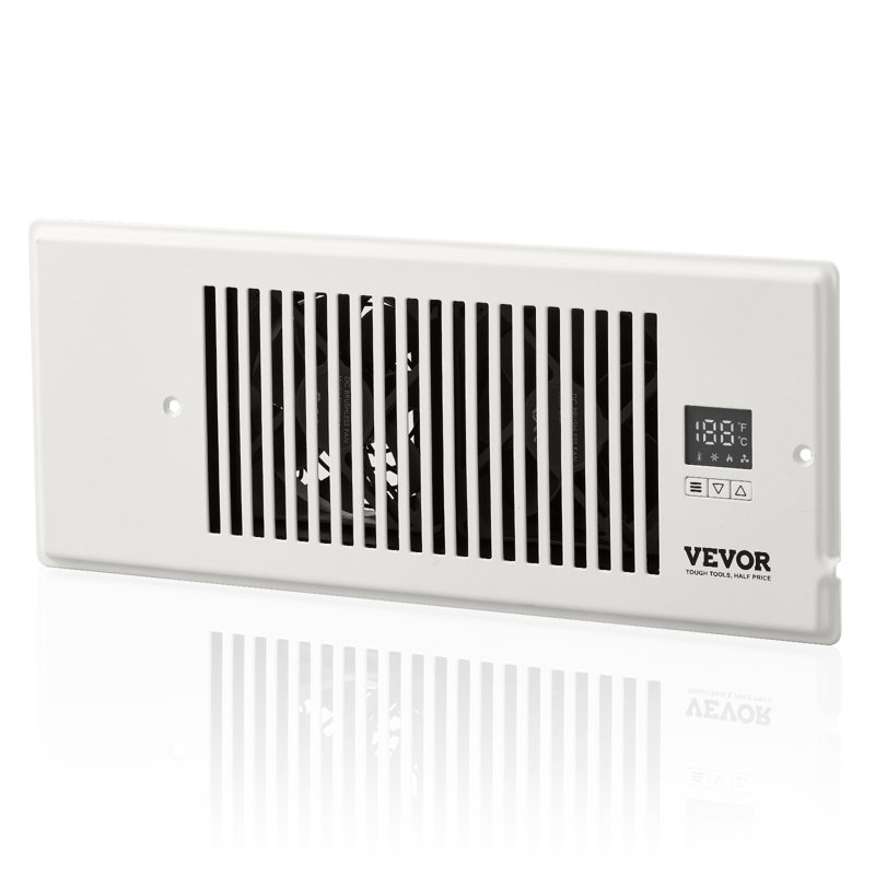 VEVOR VEVOR Quiet Register Booster Fan White Oscillating Wall Mounted Fan Fan with Remote Included, White