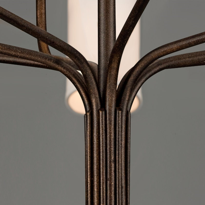 Juniper 8 - Light Chandelier, Textured Gold Leaf, 8