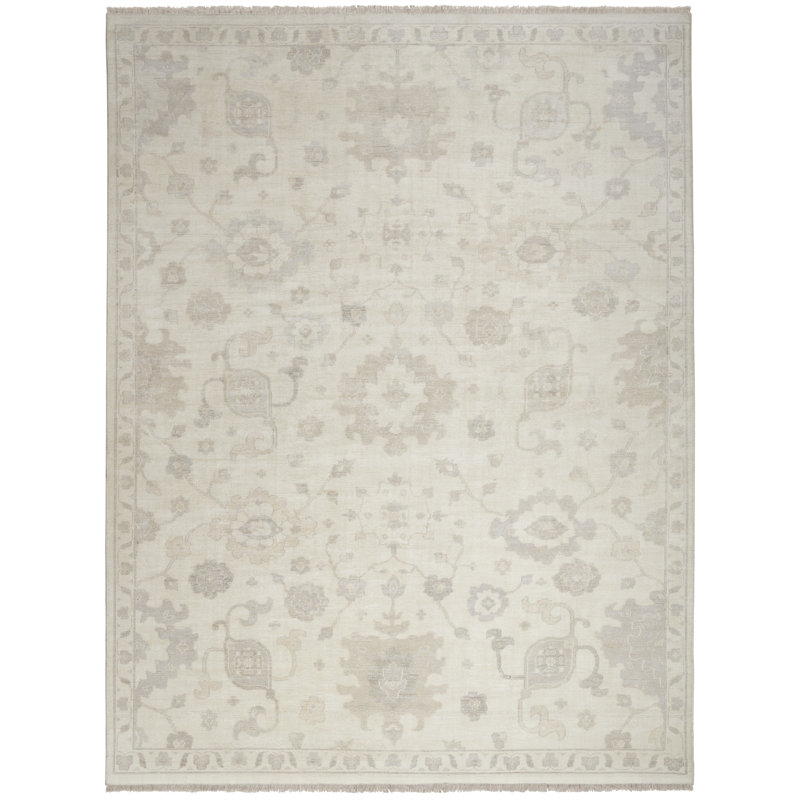 Nourison Aldora 9'9" x 13'9" Ivory Grey Vintage Indoor Rug, Rectangle 9'9" x 13'9"