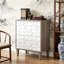 Classeur en bois à 2 tiroirs avec bureau, armoire de rangement blanche et grise pour bureau à domicile, classeur réglable