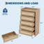 Commode 5 tiroirs 45 po brun-2112371098
