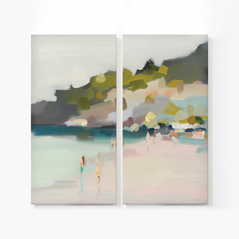 Sandy Spectrum v2 | Impression sur toile 2 panneaux | Combiné, H 72 po x l 72 po