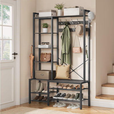 120 cm W Hall Tree with Storage Bench and Shoe Storage