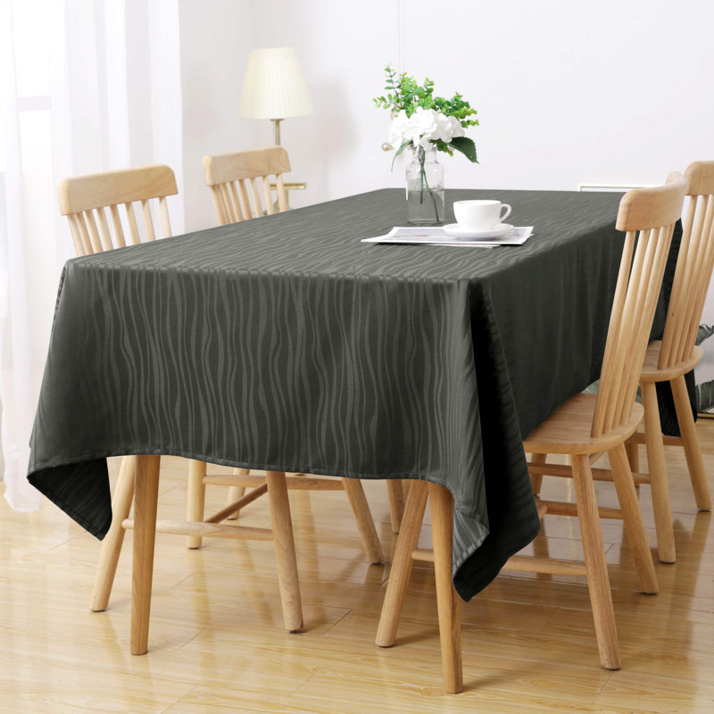 Wrinkle and Water Resistant Spill-Proof Tablecloths, Gray, 72" L x 54" W