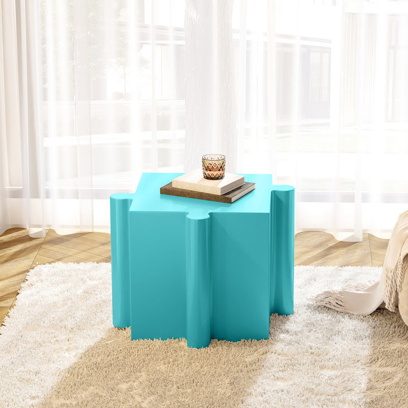 Table de jeu modulaire 3 pièces, 2 convexes et 1 concave, capacité de 200 lb pour les salons et les salons, bleu, facile à nettoyer