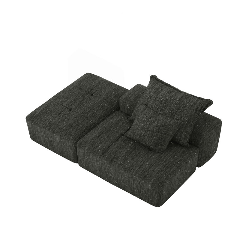 Canapé modulaire surdimensionné Modern, Noir