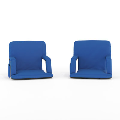 Chaises de stade inclinables rembourrées avec sac à dos-Accoudoirs et poches