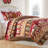 Greenland Home Fashions Gingerbread Lane Red 3-Piece Queen Size Quilt Set 90x90 + 20x26 (2)-100660294