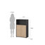 Armoire mobile 3 tiroirs 3 pièces, bureau d'écriture 59 "avec pieds en acier et bibliothèque à 3 tablettes avec portes Sign, gris mat / hickory Jackson-132209797-132209795