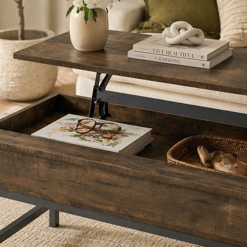 Table basse à plateau relevable