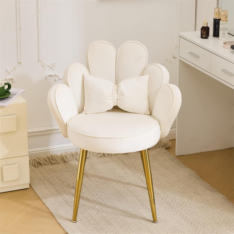 Velvet Armchair, White Velvet