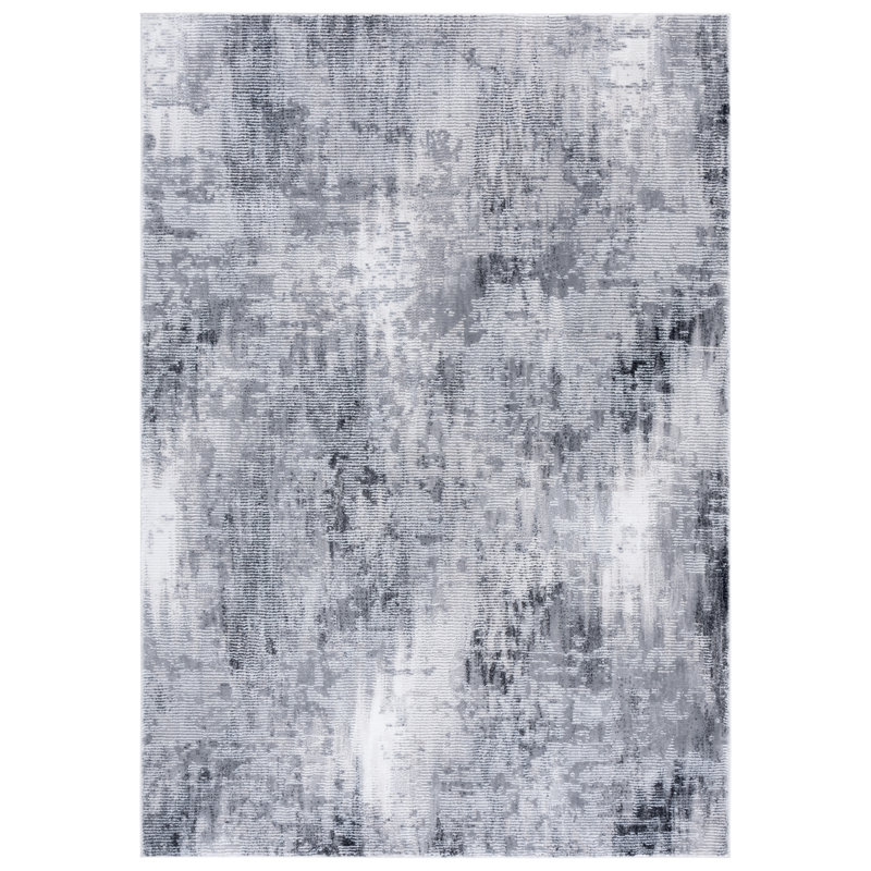 Tapis abstrait Slate Performance, Tapis de couloir 2 pi x 8 pi