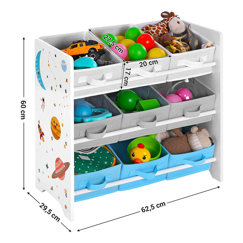 Laperle 60cm H X 62.5cm W Toy Storage Kids Bookcase