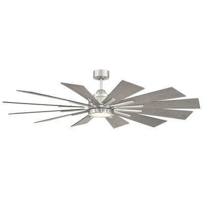 Ventilateur de plafond à DEL 12 pales avec télécommande et ensemble d'éclairage Archibald