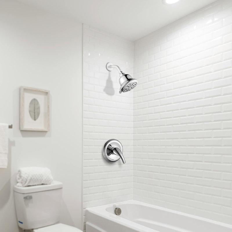 Modern 7-Spray Fixed Shower Head with Filter, Chrome
