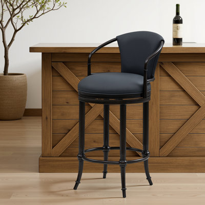 Ensemble de 2 tabourets de bar pivotants en similicuir de qualité commerciale Conti