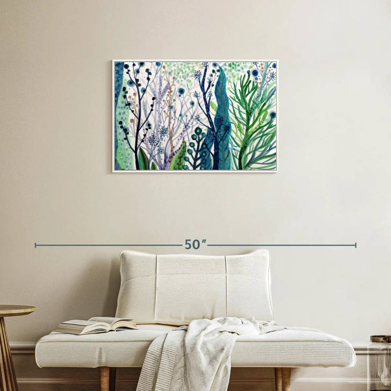 Algues, Cadre flottant blanc, 31 po x 21 po