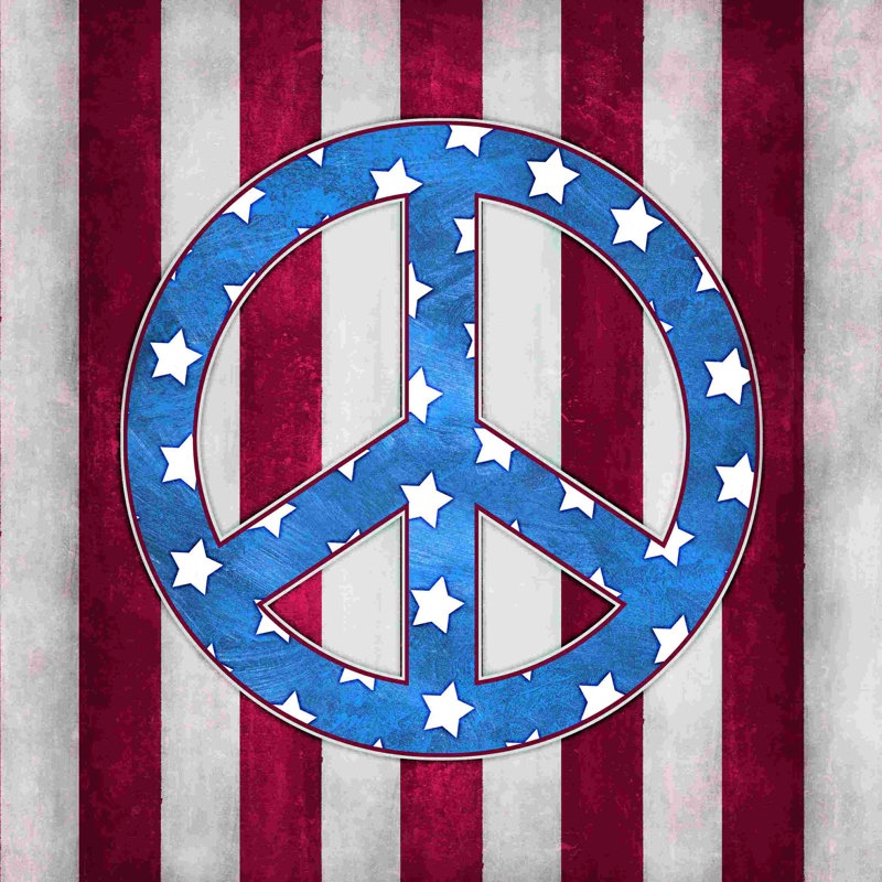 Peace Peacees - impression sur toile tendue, H 30 po x l 30 po x P 1,25 po