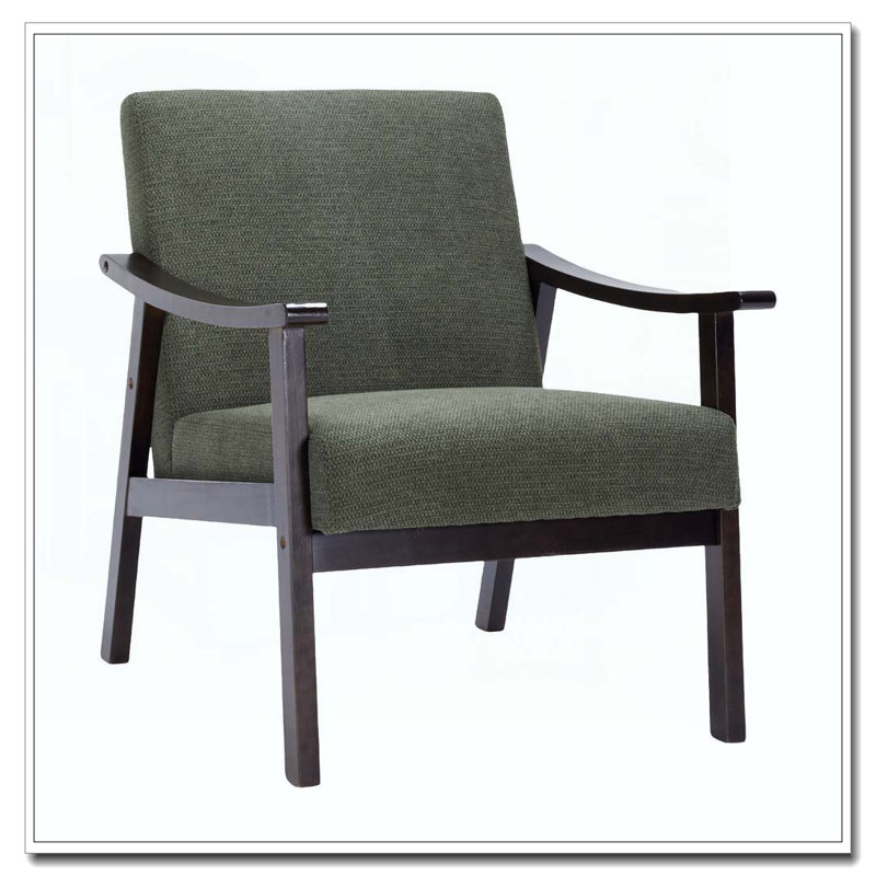armchair with high back upholstered chair, Antique Green