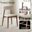 Chaise d'appoint rembourrée en bois massif
