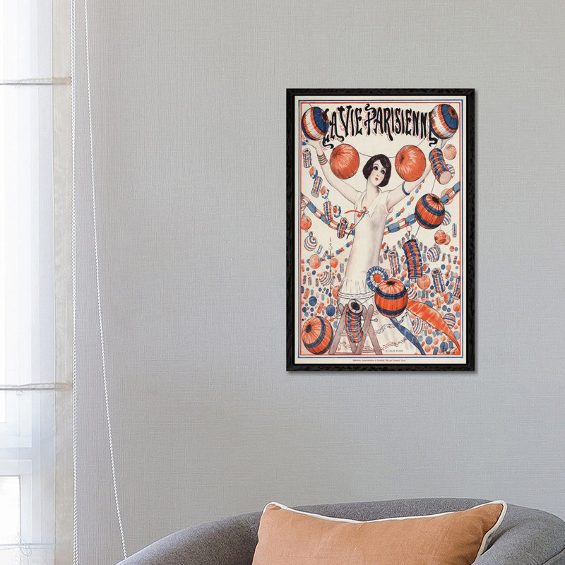 1924 La Vie Parisienne Magazine Cover by Armand Vallee - Gallery-Wrapped Canvas Giclée on Canvas, Black Framed