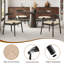 Ensemble de 2 chaises de salle à manger de style Mid-Century avec structure solide et siège tissé à la main-1284580981-1284580979