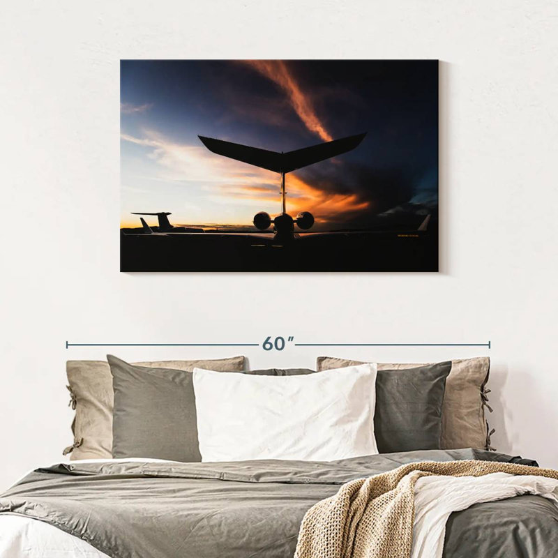 Mehar Private Jet Silhouette, 30" H x 45" W